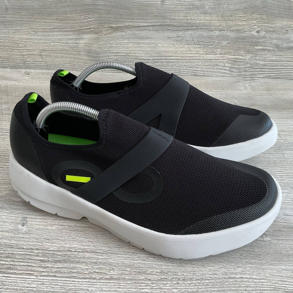 OOFOS OOmg Sport Shoes Men 13 Black Walking Recovery Comfort Sneakers Athletic
